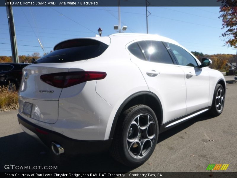 Alfa White / Black/Red 2018 Alfa Romeo Stelvio AWD