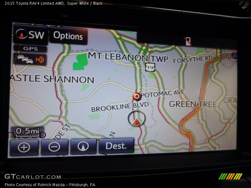 Super White / Black 2015 Toyota RAV4 Limited AWD