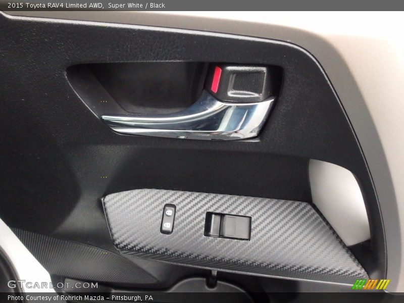 Super White / Black 2015 Toyota RAV4 Limited AWD