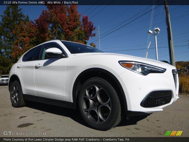 Alfa White / Black/Red 2018 Alfa Romeo Stelvio AWD