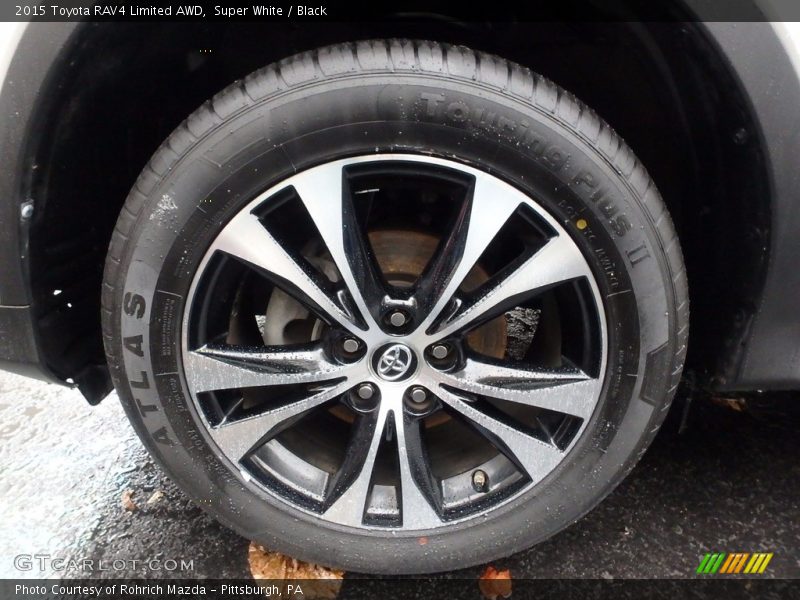 Super White / Black 2015 Toyota RAV4 Limited AWD