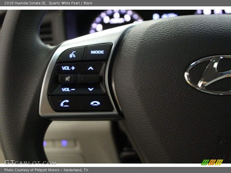 Quartz White Pearl / Black 2018 Hyundai Sonata SE