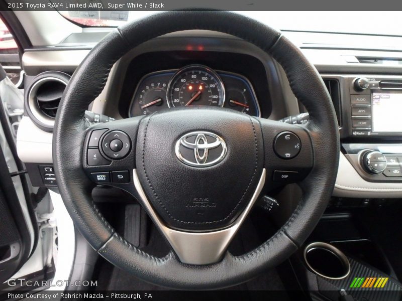 Super White / Black 2015 Toyota RAV4 Limited AWD