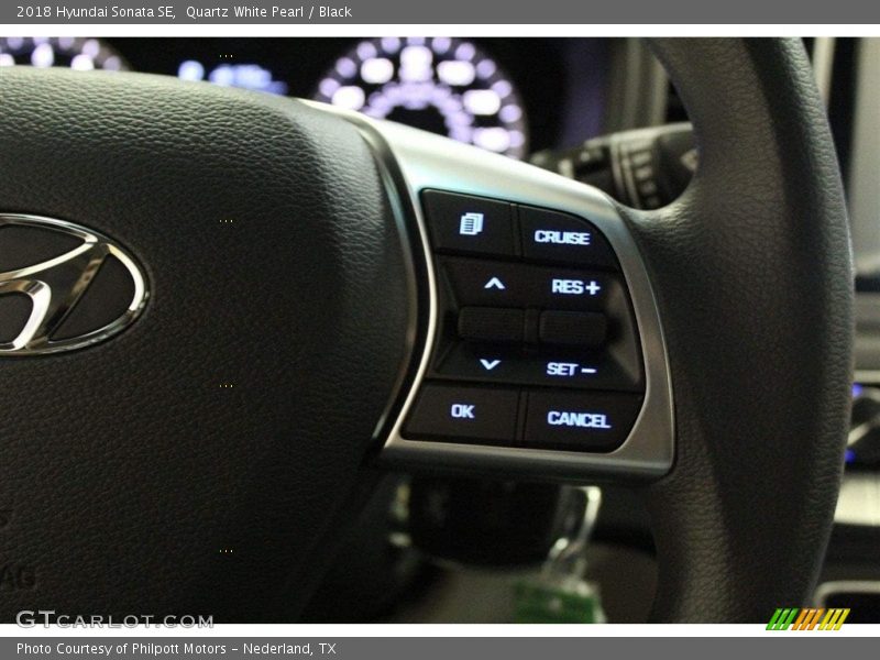 Quartz White Pearl / Black 2018 Hyundai Sonata SE