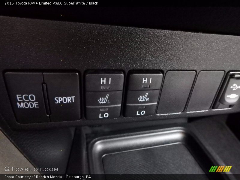 Super White / Black 2015 Toyota RAV4 Limited AWD