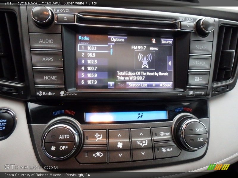 Super White / Black 2015 Toyota RAV4 Limited AWD
