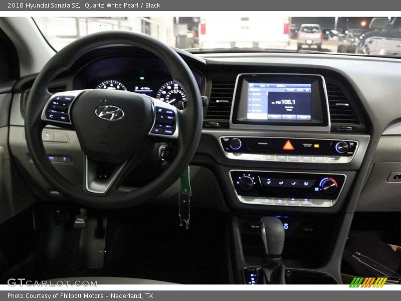 Quartz White Pearl / Black 2018 Hyundai Sonata SE