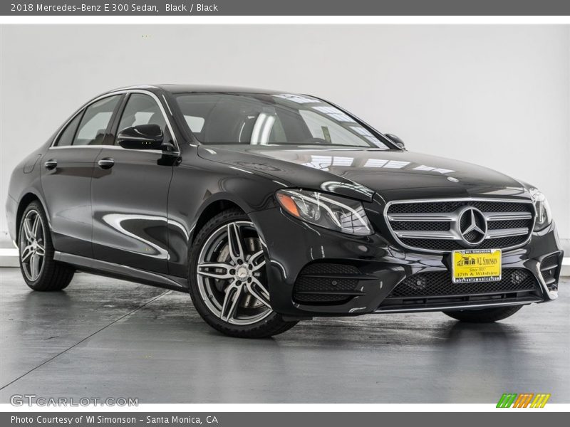 Black / Black 2018 Mercedes-Benz E 300 Sedan
