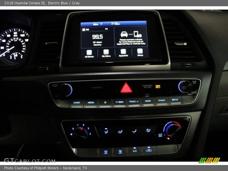 Electric Blue / Gray 2018 Hyundai Sonata SE