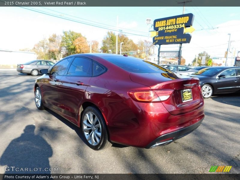 Velvet Red Pearl / Black 2015 Chrysler 200 S