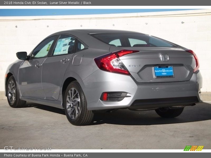 Lunar Silver Metallic / Black 2018 Honda Civic EX Sedan