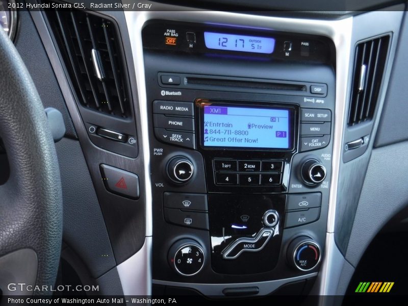Radiant Silver / Gray 2012 Hyundai Sonata GLS