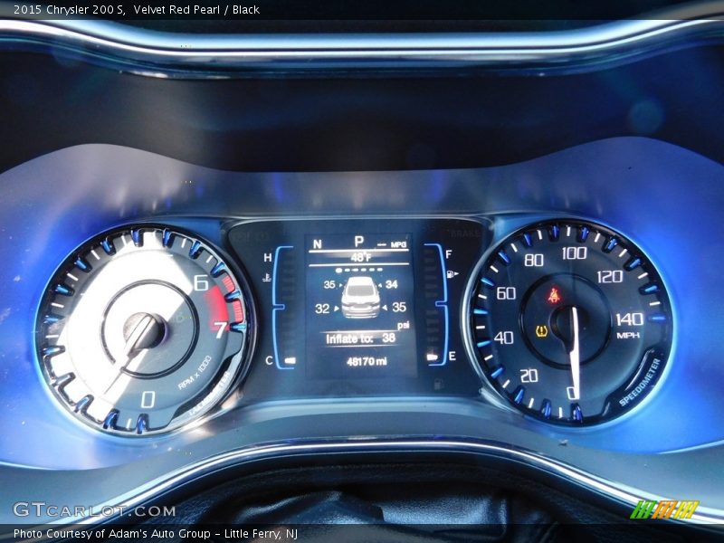 Velvet Red Pearl / Black 2015 Chrysler 200 S