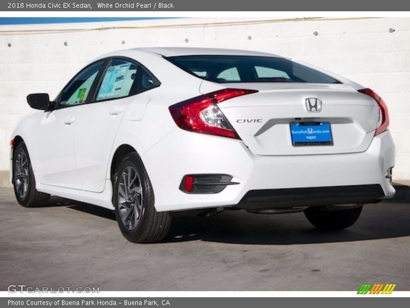 White Orchid Pearl / Black 2018 Honda Civic EX Sedan
