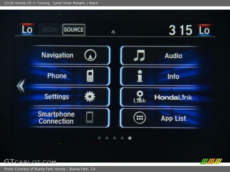 Lunar Silver Metallic / Black 2018 Honda CR-V Touring