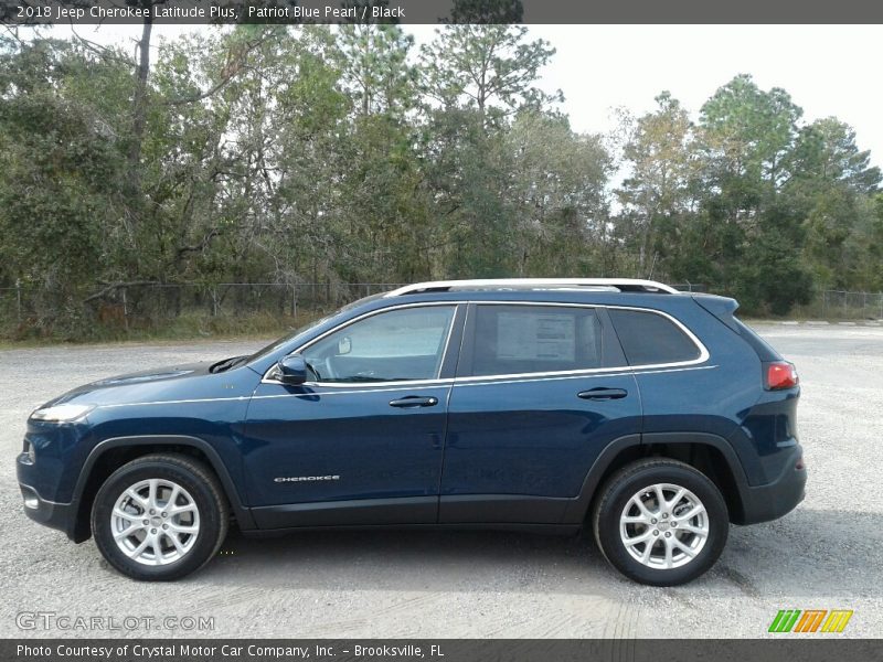 Patriot Blue Pearl / Black 2018 Jeep Cherokee Latitude Plus
