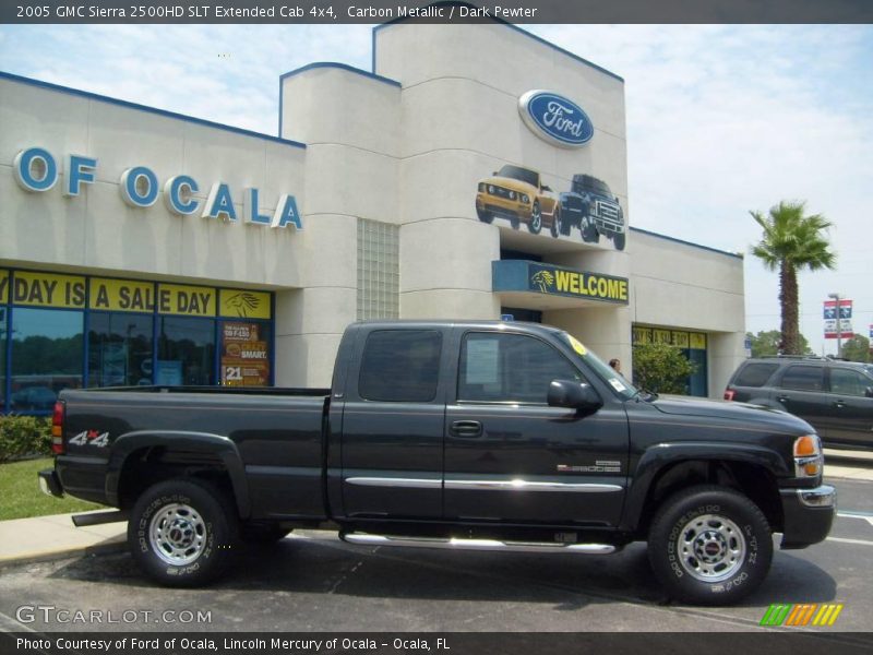 Carbon Metallic / Dark Pewter 2005 GMC Sierra 2500HD SLT Extended Cab 4x4