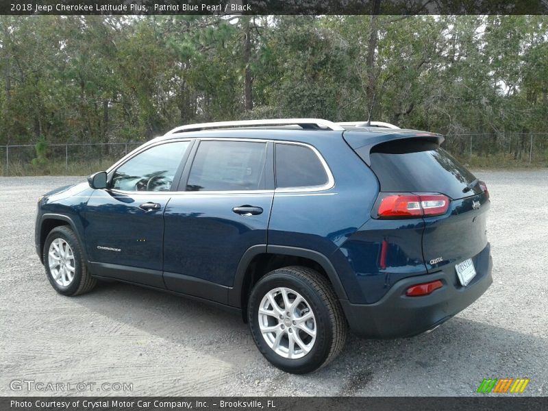 Patriot Blue Pearl / Black 2018 Jeep Cherokee Latitude Plus