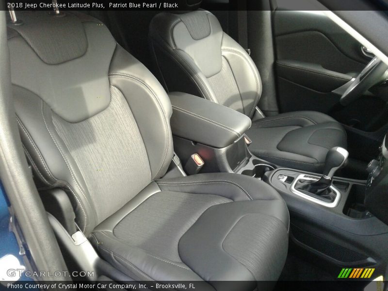 Patriot Blue Pearl / Black 2018 Jeep Cherokee Latitude Plus