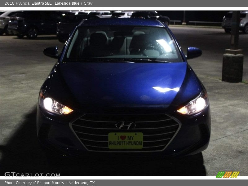 Lakeside Blue / Gray 2018 Hyundai Elantra SEL