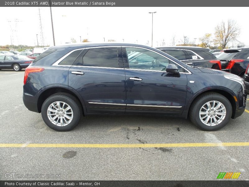 Harbor Blue Metallic / Sahara Beige 2018 Cadillac XT5 AWD