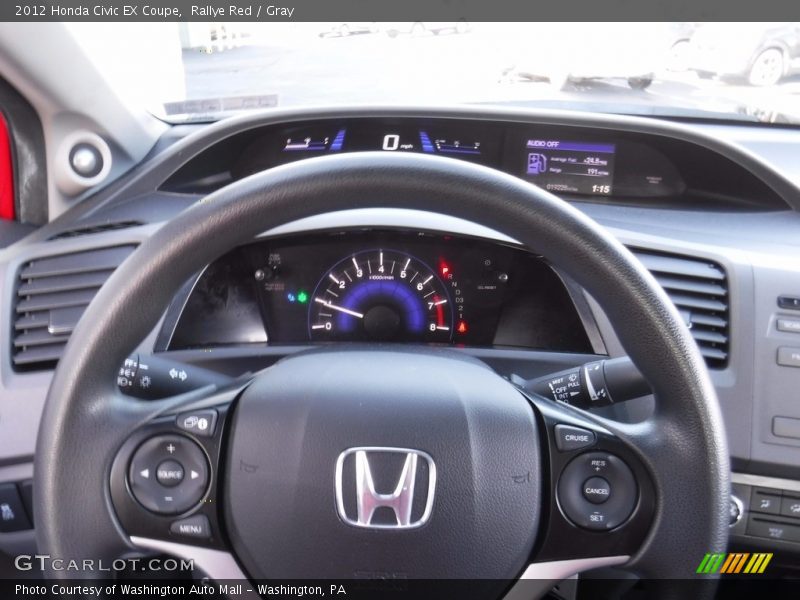 Rallye Red / Gray 2012 Honda Civic EX Coupe