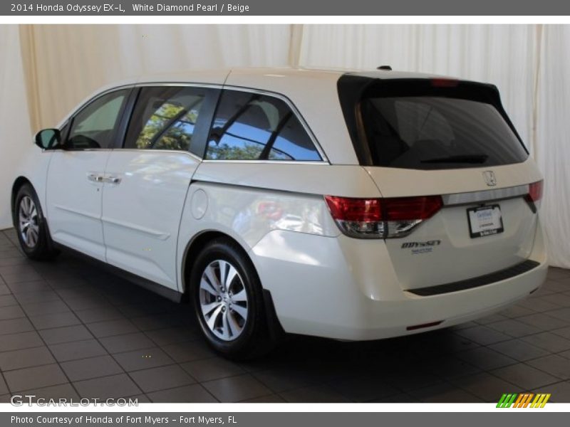 White Diamond Pearl / Beige 2014 Honda Odyssey EX-L