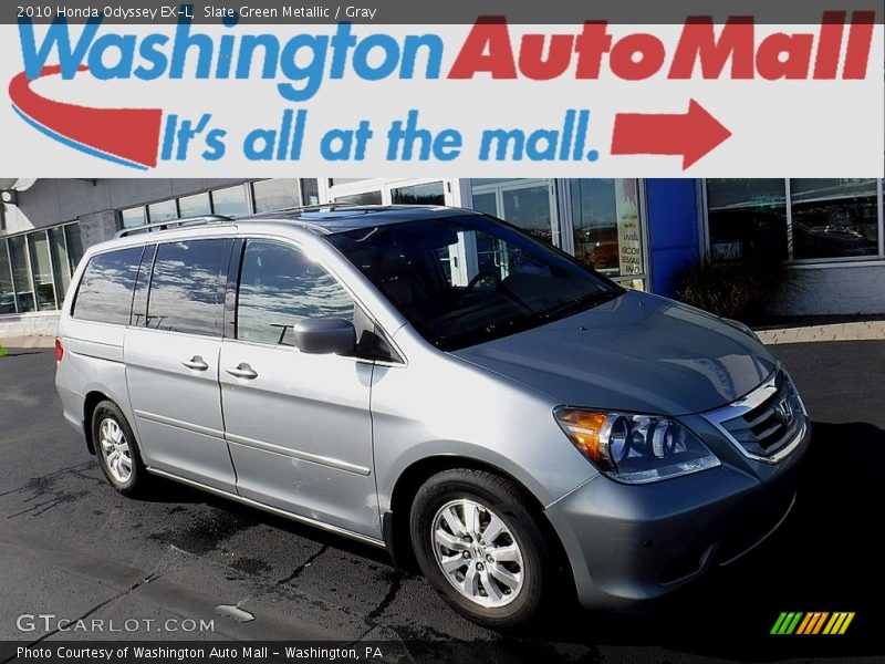 Slate Green Metallic / Gray 2010 Honda Odyssey EX-L