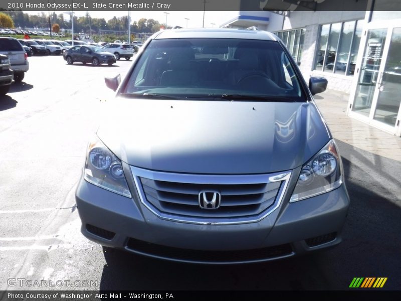 Slate Green Metallic / Gray 2010 Honda Odyssey EX-L