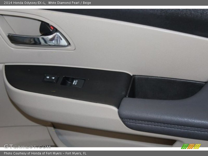 White Diamond Pearl / Beige 2014 Honda Odyssey EX-L