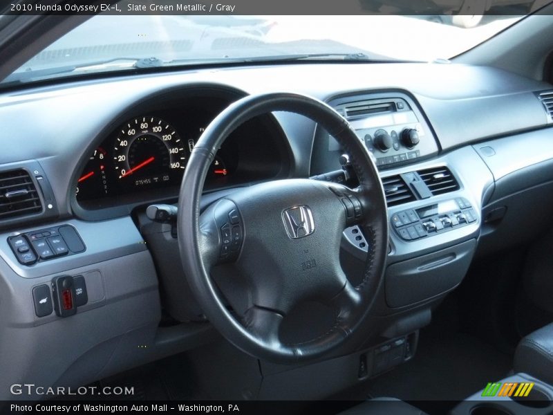 Slate Green Metallic / Gray 2010 Honda Odyssey EX-L