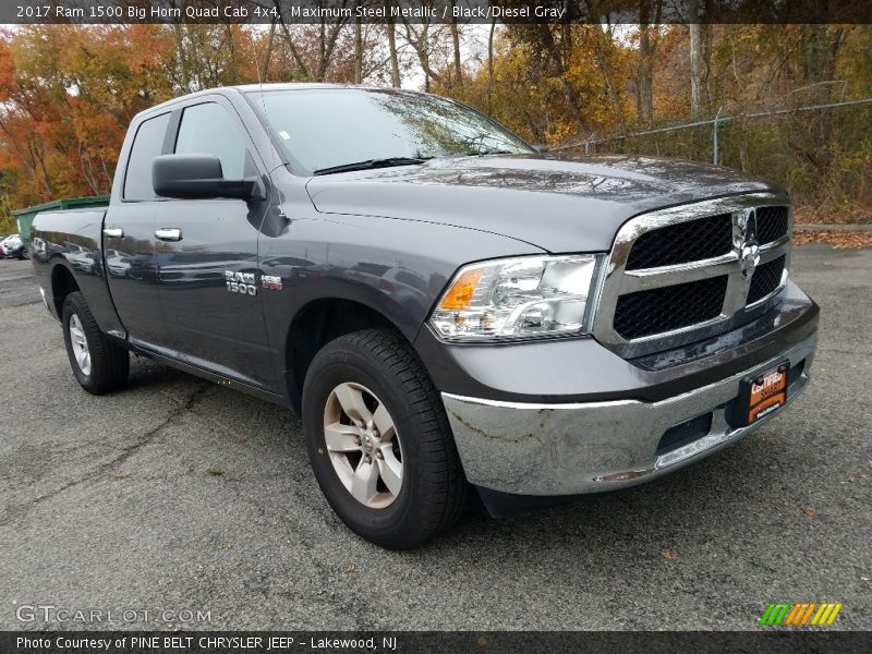 Maximum Steel Metallic / Black/Diesel Gray 2017 Ram 1500 Big Horn Quad Cab 4x4