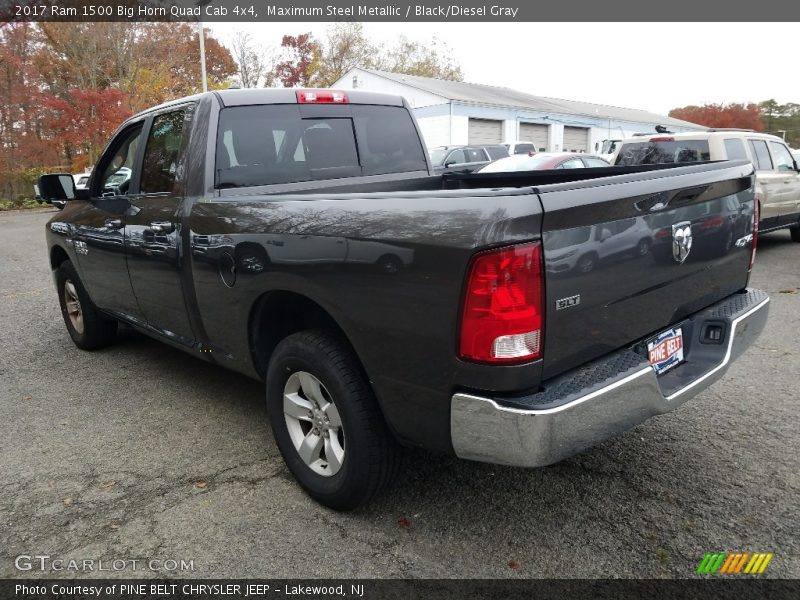 Maximum Steel Metallic / Black/Diesel Gray 2017 Ram 1500 Big Horn Quad Cab 4x4