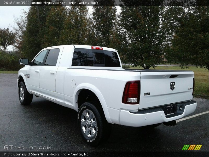 Bright White / Black 2018 Ram 3500 Laramie Mega Cab 4x4