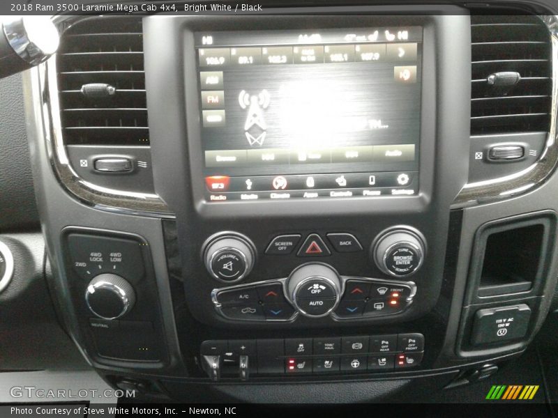 Bright White / Black 2018 Ram 3500 Laramie Mega Cab 4x4