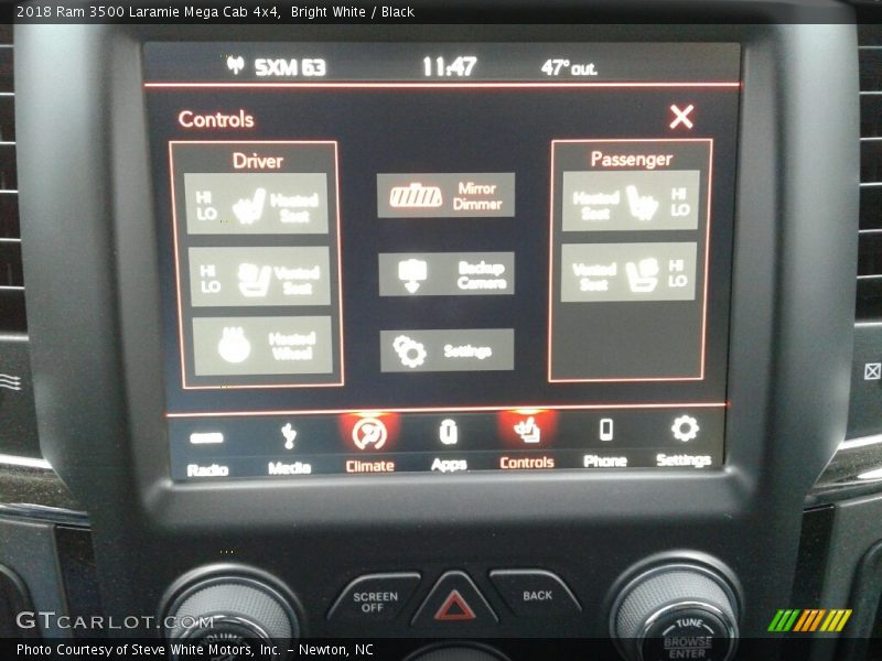 Bright White / Black 2018 Ram 3500 Laramie Mega Cab 4x4