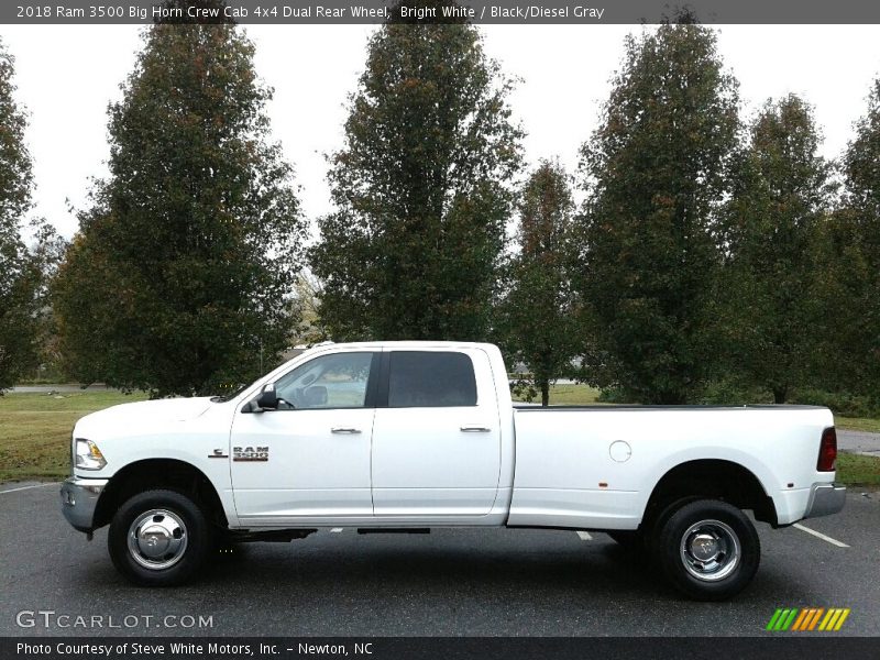 Bright White / Black/Diesel Gray 2018 Ram 3500 Big Horn Crew Cab 4x4 Dual Rear Wheel