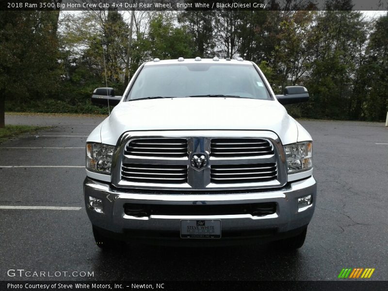 Bright White / Black/Diesel Gray 2018 Ram 3500 Big Horn Crew Cab 4x4 Dual Rear Wheel