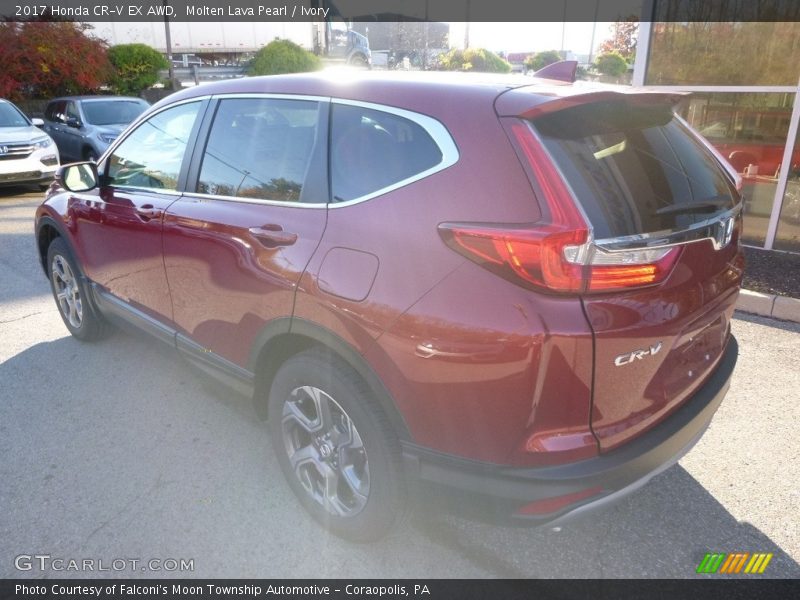 Molten Lava Pearl / Ivory 2017 Honda CR-V EX AWD