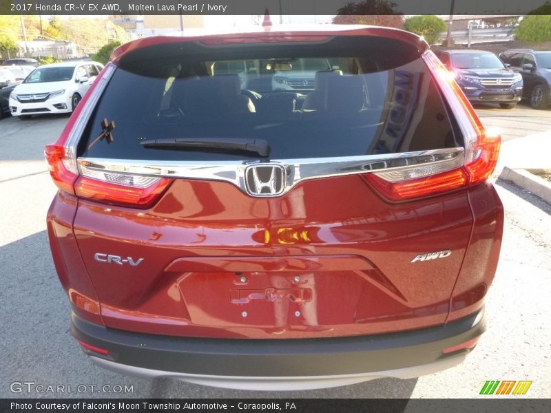 Molten Lava Pearl / Ivory 2017 Honda CR-V EX AWD