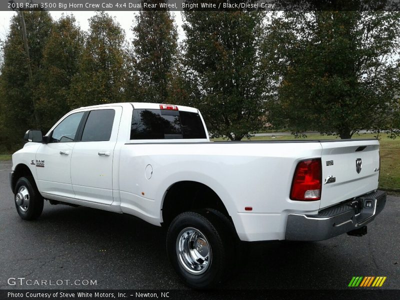 Bright White / Black/Diesel Gray 2018 Ram 3500 Big Horn Crew Cab 4x4 Dual Rear Wheel