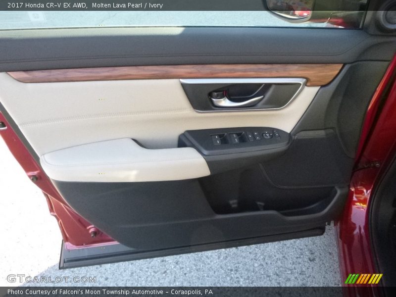 Molten Lava Pearl / Ivory 2017 Honda CR-V EX AWD