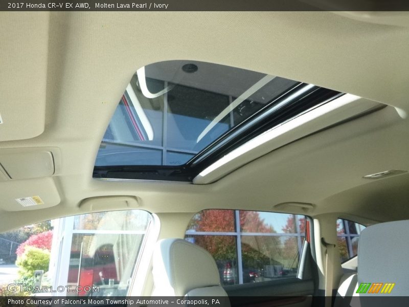 Molten Lava Pearl / Ivory 2017 Honda CR-V EX AWD