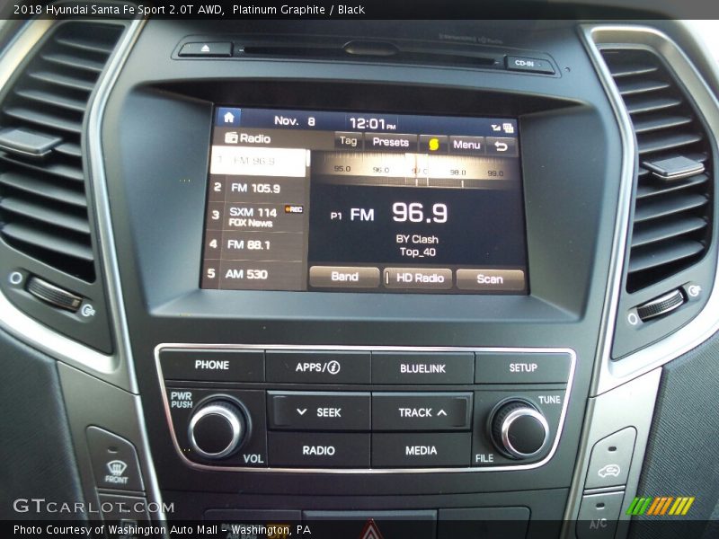 Platinum Graphite / Black 2018 Hyundai Santa Fe Sport 2.0T AWD