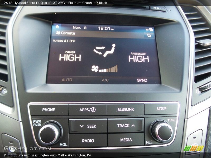 Platinum Graphite / Black 2018 Hyundai Santa Fe Sport 2.0T AWD