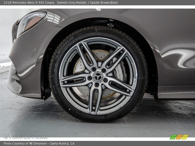 Selenite Grey Metallic / Saddle Brown/Black 2018 Mercedes-Benz E 400 Coupe