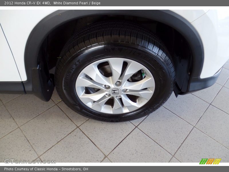 White Diamond Pearl / Beige 2012 Honda CR-V EX 4WD