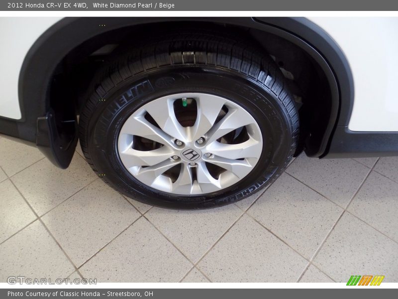White Diamond Pearl / Beige 2012 Honda CR-V EX 4WD