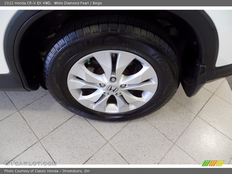 White Diamond Pearl / Beige 2012 Honda CR-V EX 4WD