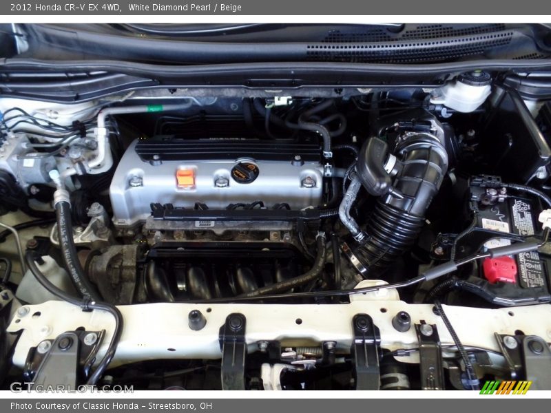 White Diamond Pearl / Beige 2012 Honda CR-V EX 4WD